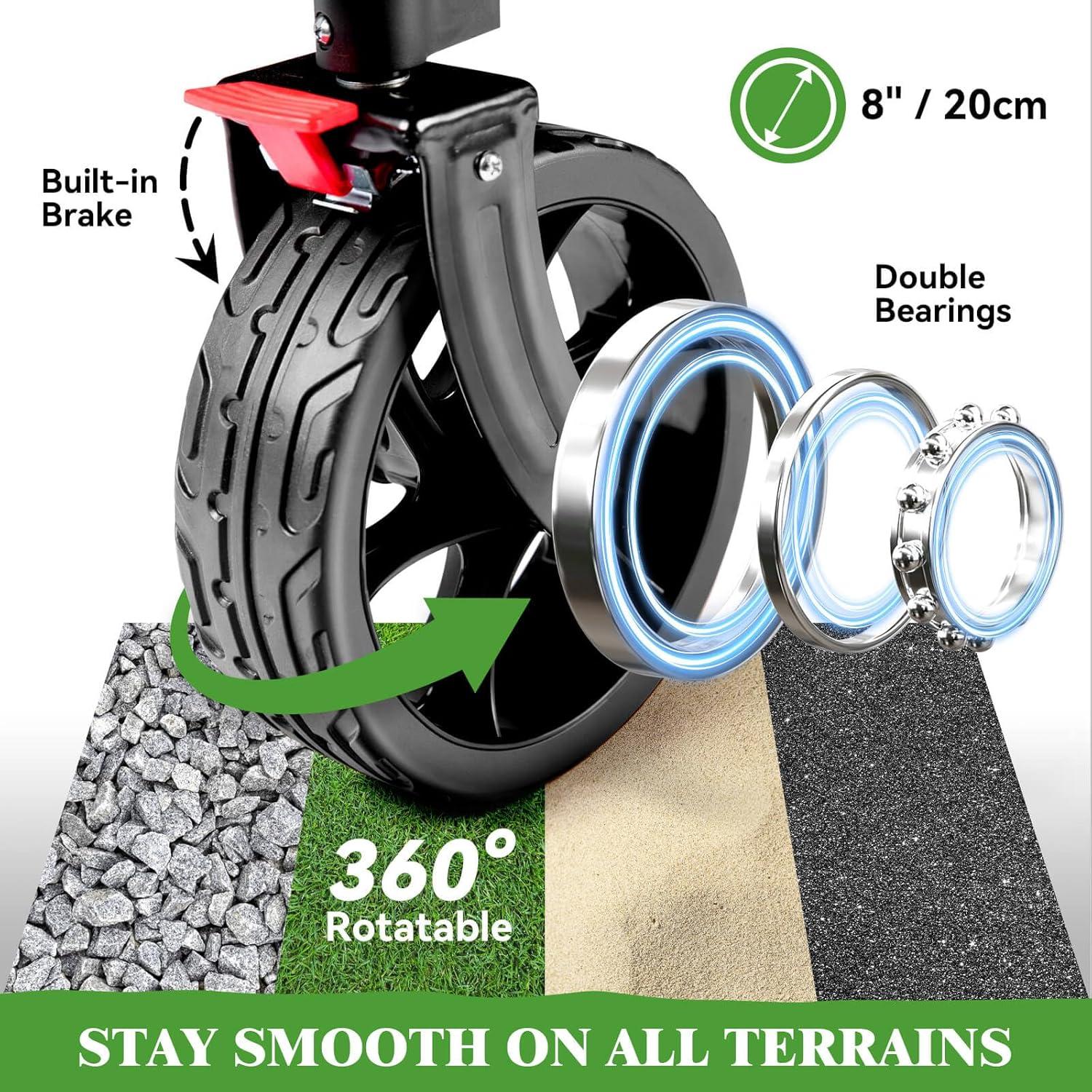 imageHikenture Double Decker Wagon 400L Extra Large Beach Wagon with Big Wheels for Sand 500LBS Heavy Duty Collapsible Cart with Tailgate Utility Carts Foldable for Beach Sports