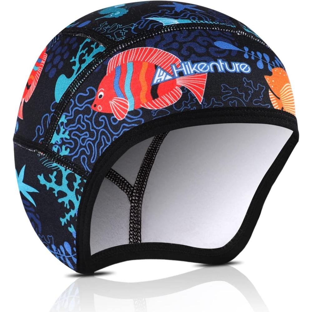 imageHikenture Kids Skull Cap Helmet Liner Winter Hat for Boys and Girls Beanie Ski Hat with Thermal Fleece for Snow SportsSea10