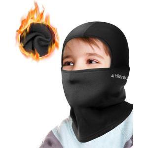 Hikenture Kids Balaclava Ski Mask – Kids Ski Neck Gaiter & Toddler Fleece Neck Warmer w/Helmet Liner Hood