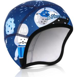 Hikenture Kids Skull Cap Helmet Liner Winter Hat for Boys and Girls Beanie Ski Hat with Thermal Fleece for Snow Sports…(Cat)