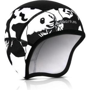 Hikenture Kids Skull Cap Helmet Liner Winter Hat for Boys and Girls Beanie Ski Hat with Thermal Fleece for Snow Sports…(Panda)