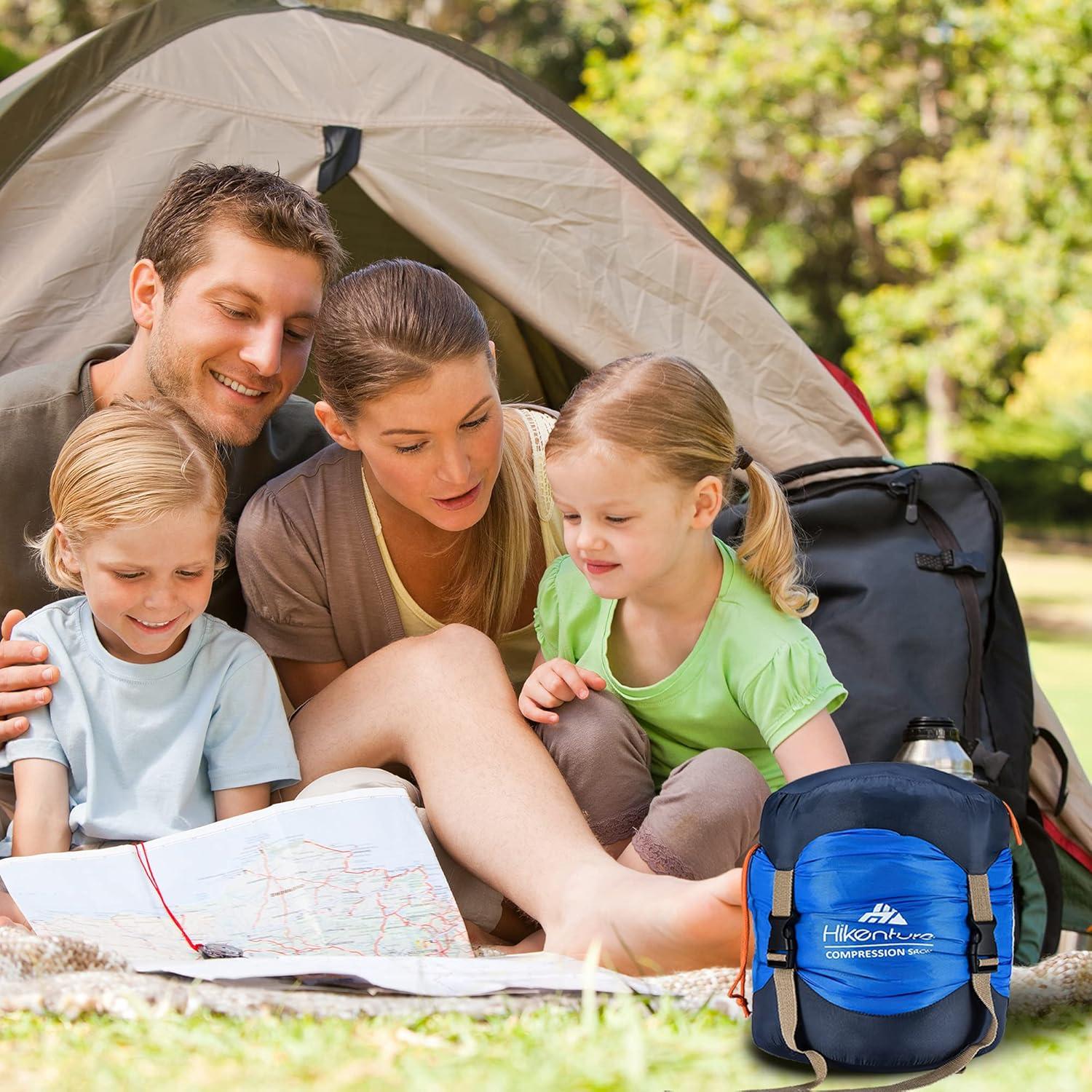 imageHikenture Compression Sack for Sleeping Bag Upgrade AntiTear Nylon Sleeping Bag Stuff Sack 10L14L20L30L WaterResistant Compression Bag Storage BagBlue