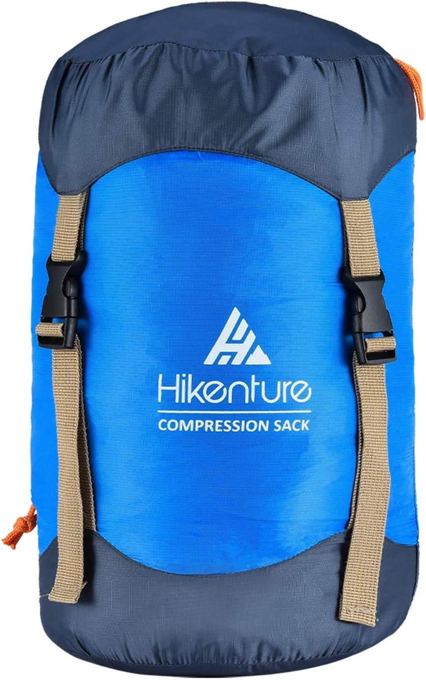 imageHikenture Compression Sack for Sleeping Bag Upgrade AntiTear Nylon Sleeping Bag Stuff Sack 10L14L20L30L WaterResistant Compression Bag Storage BagBlue