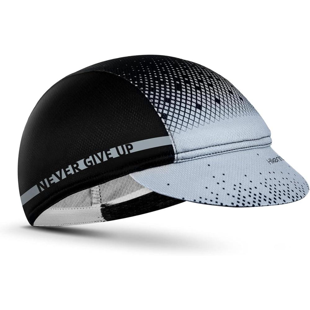 imageHikenture Cycling CapCooling Skull Cap Bike Hat with Sun Visor Summer Breathable Helmet Liner Biking Cap for Men WomenGrey Dot