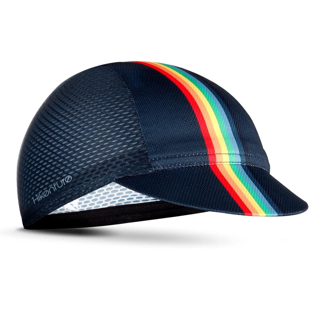 imageHikenture Cycling CapCooling Skull Cap Bike Hat with Sun Visor Summer Breathable Helmet Liner Biking Cap for Men WomenNavy