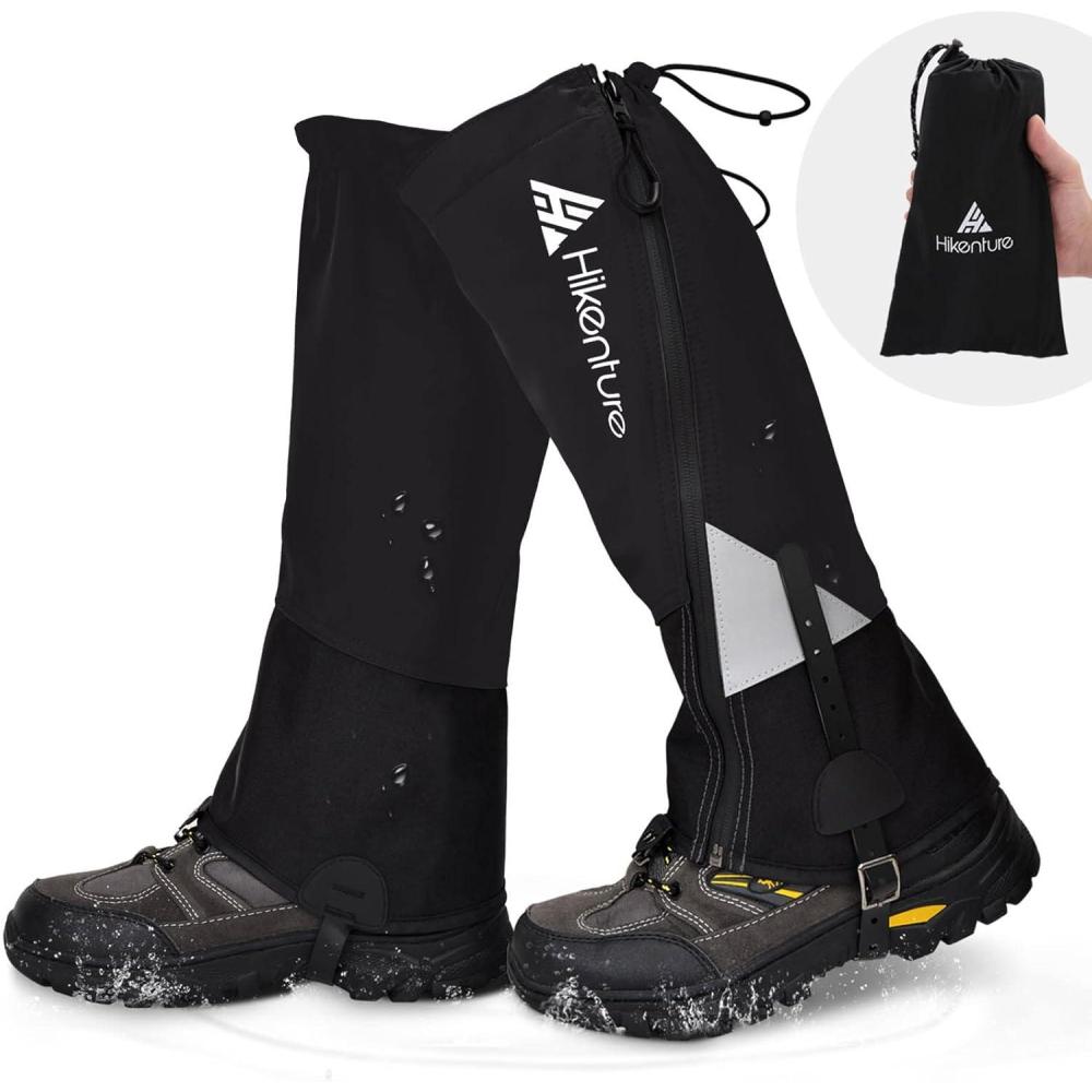 imageHikenture Leg Gaiters with Waterproof Zipper Ultra AntiTear Gaiters for Hiking Waterproof Boot Gaiters for Men ampamp Women Adjustable Shoe Gaiters for Hunting Breathable Snow Gaiters for Hiking Boots