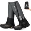 imageHikenture Gaiters for Hiking Waterproof Leg Gaiters with Upgraded Zipper Design Lightweight Shoe Gaiters for Men Women DirtProof Ripstop Hiking Gaiters Breathable Boot Gators Small