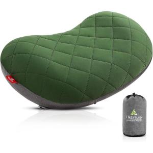 Hikenture Camping Pillow Inflatable, Washable Backpacking Pillow for Sleeping, Ultralight Blow Up Pillows with Removable Cover, Portable&Compact Hiking Pillow for Beach, Travel, Outdoor(Green)(Green)