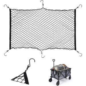 Hikenture Cargo Net for Folding Wagon – Anti-Falling Nylon Cover With 6 Hooks