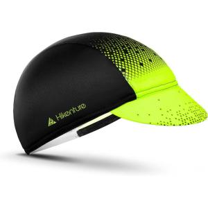 Hikenture Cycling Cap,Cooling Skull Cap Bike Hat with Sun Visor, Summer Breathable Helmet Liner Biking Cap for Men Women(Yellow)