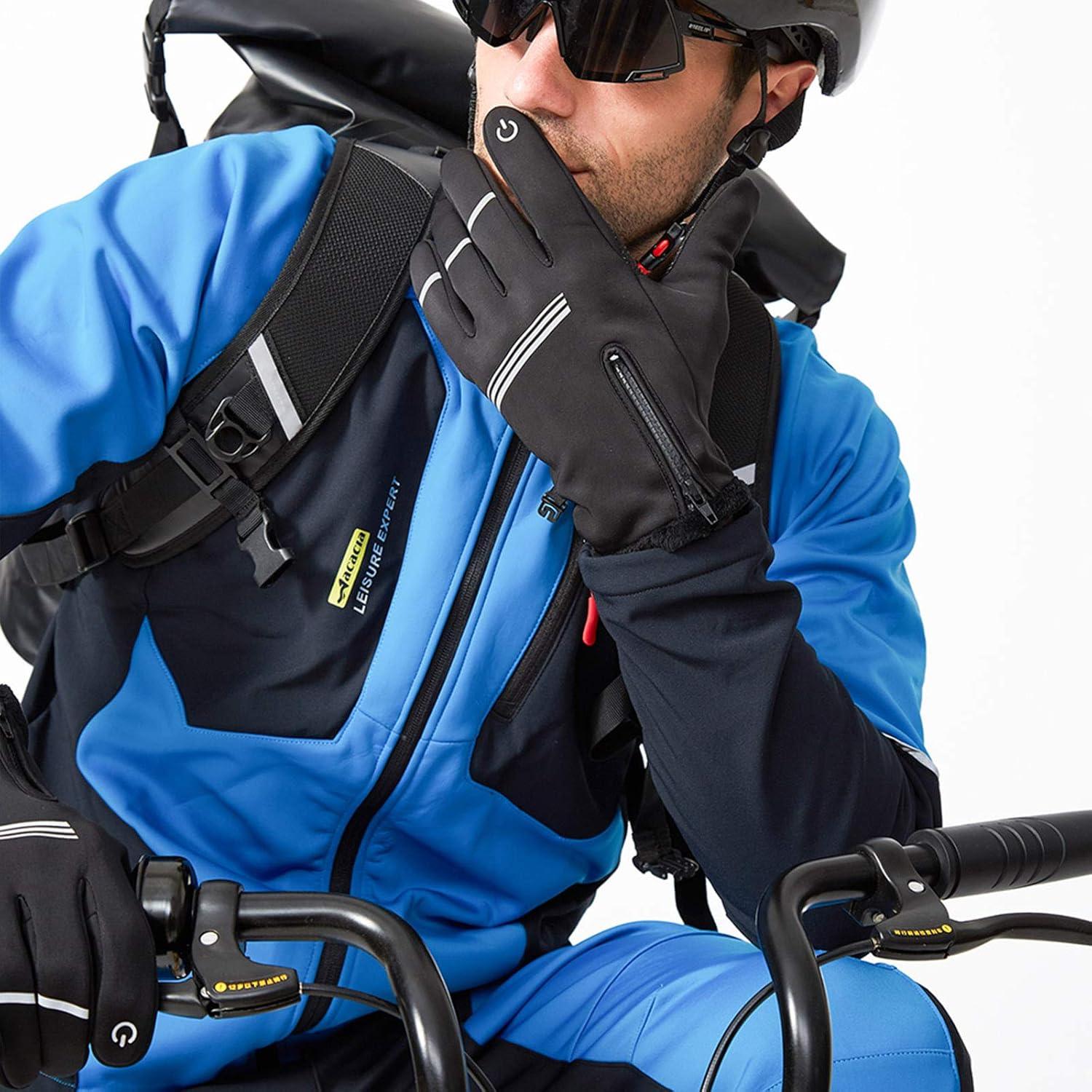 imageHikenture Winter Cycling Gloves XL and Grey Skull Cap Helmet Liner for Men ampamp Women