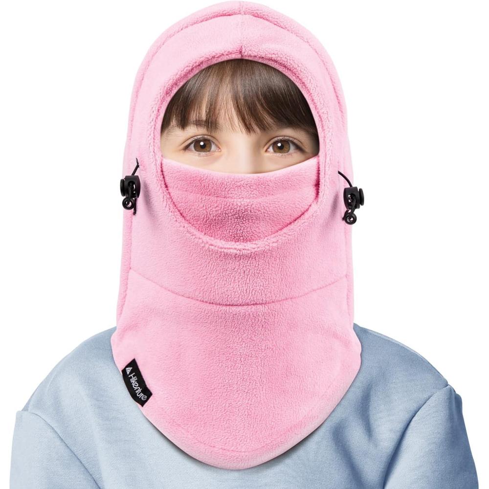 image:imageHikenture Kids Balaclava Ski Mask Children Winter Face Mask Fleece Full Face Snow Mask with Adjustable Hood Windproof Snowmobile Balaclava Neck Warmer amp Winter Ski Hats for Boys GirlsB2