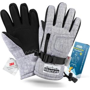 Hikenture Kids Snow & Ski Gloves – 3M Thinsulate Toddler Waterproof Winter Gloves